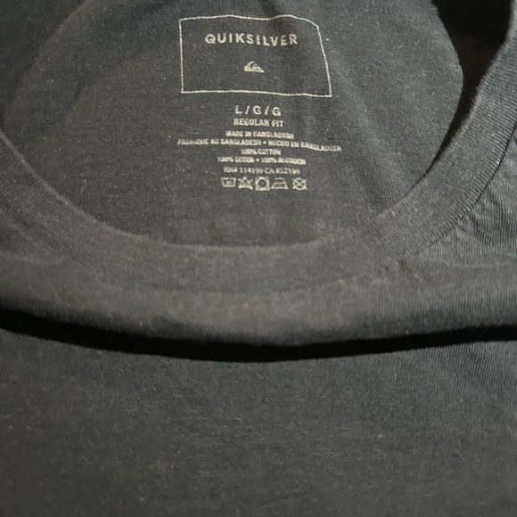 Quiksilver Black T-Shirt with Logo - Picture 4 of 6